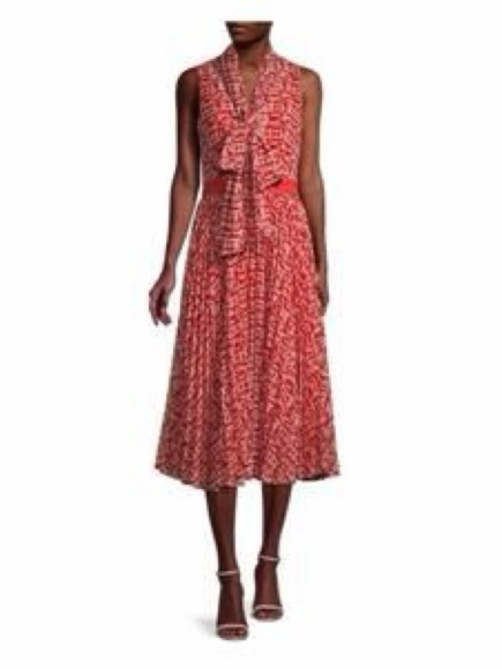 NWT $595 TOCCIN NY Tie Front Cut Out Midi Dress size 4